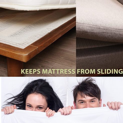 ECOHomes Non Slip Mattress Grip Pad Keep Mattress from Sliding - Anti Slip Resistant Mattress Gripper - for Box Spring, Platform & Bed Frames - No Slip Rubber Mat Slide Stopper (Queen)