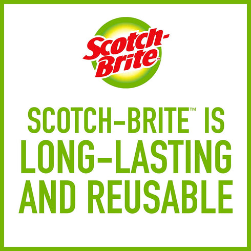 Scotch-Brite Stainless Steel Scrubbers, Ideal for Uncoated Cookware, 16 Scrubbers