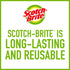 Scotch-Brite Stainless Steel Scrubbers, Ideal for Uncoated Cookware, 16 Scrubbers