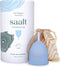 Saalt Menstrual Cup - Premium Design - Most Comfortable Period Cup - #1 Active Cup - Wear for 12 Hours - Soft, Flexible, Reusable Medical-Grade Silicone - Made in USA