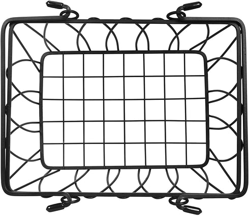 Spectrum Diversified Twist Handles Modern Farmhouse D©cor, Farmers Market-Style Wire Kitchen Organization, Small Storage Basket, Black