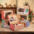 24 Pack Christmas Cookie Boxes for Gift Giving Christmas Bakery Box with Window Large Kraft Holiday Baking Box with Lids for Pastries Treat Cupcakes Dessert Candy 8.3 x 5.9 x3.7 Inch by Superlele