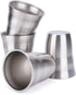 Metal Cups 8 oz Set of 4, Beasea Stainless Steel Cup 8 oz, Double Wall Stackable Small Metal Glasses for Drinking Stainless Cups Insulated Metal Drinking Cups Tumbler for Kids and Adults