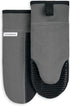 KitchenAid Beacon Two-Tone Oven Mitt 2-Pack Set, 5.75"x13", Contour Silver/Onyx Black 2 Count