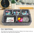 Newthinking Felt Drawer Organizer Tray, 8 Pack Shallow Desk Drawer Organizer, Save Desk Space Dividers Box for Office Gadgets and Jewelry Storage (Dark Gray)