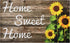 Sunflower Welcome Doormat, 17 X 29 Inch Wood Background Flower Spring Summer Decorative Home Sweet Home Entrance Rug Door Mat Rubber Backing Non-Slip Floor Mat for Kitchen Bathroom