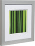 Gallery Solutions Wall Mount Double Mat Picture Frame, 8" x 8" with Mat or 12" x 12" Without Mat, Gray/White