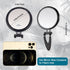 6 Inch 20X Magnifying Mirror, Hand Mirrors with Handle, Portable Travel Mirror for Women, Foldable, Handheld, Double Sided, Black