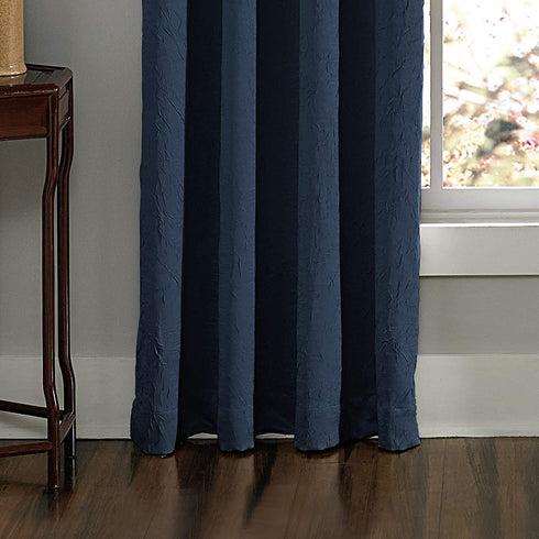 Curtainworks Lenox Grommet Curtain Panel, 50 x 120 in, Navy