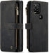 HAII Case for Moto G Stylus 5G 2021, Flip Leather Wallet Case with 10 Card Slot Holder Zipper Pocket Kickstand Magnetic Closure Shockproof Flip Folio Cover for Moto G Stylus 5G 2021 (Black)