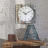 Stonebriar Square 15" Rustic Farmhouse Worn Wood Arabic Number Battery Operated Wall Clock