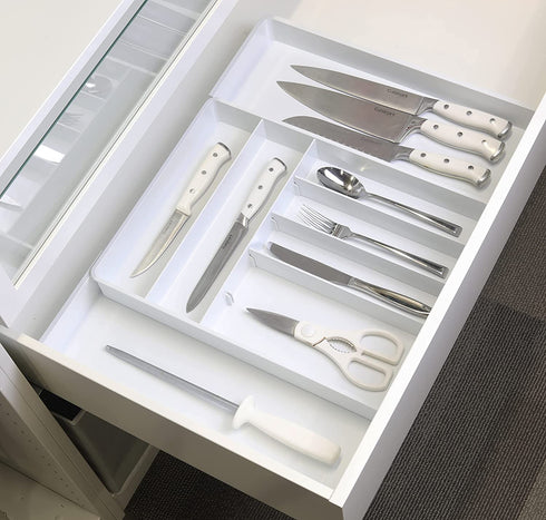 SimpleHouseware Expandable Kitchen Drawer Flatware Organizer