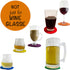 Shmoo Unique Felt Coasters for Drinks - Wine Glass Marker with Slip on Design Made in The USA The Perfect Housewarming Gifts Bar Accessories Coffee Bar Table Decor (6, Multi)