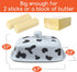 Cow Butter Dish with Lid | White Ceramic Cow Decor for Cow Print Lovers | LARGE - Fits Block of Butter or 2 Sticks | Perfect for Rustic Kitchens