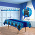DECORLIFE Video Game Party Supplies Serves 24, Complete Gamer Party Supplies Includes Tablecloth, Popcorn Boxes, Blue, Total 200pcs for Boys Birthday