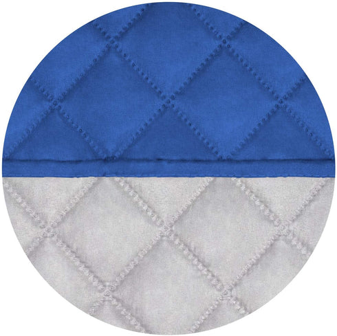 PureFit Reversible Quilted Sofa Cover, Water Resistant Slipcover Furniture Protector, Washable Couch Cover with Non Slip Foam and Elastic Straps for Kids, Pets (Chair, Classic Blue/Ivory)
