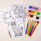 Horizon Group USA Pre-Printed Canvas & Paint Art Set. Ready to Paint 5" x 7" Canvas Panels, 12 Tempera Paints, 6 Easy-Grip Assorted Paintbrushes Included. Avocado, Llama, Rainbow Friends.
