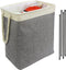 Casaphoria Laundry Basket with Handles & Brackets 65L Small/Large/Tall Hamper for Girl Collapsible Washing Bin Built-in Lining for Bedroom Dorm Clothing Storage