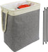 Casaphoria Laundry Basket with Handles & Brackets 65L Small/Large/Tall Hamper for Girl Collapsible Washing Bin Built-in Lining for Bedroom Dorm Clothing Storage