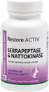 Restore ACTIV -Muscle, Joint & Tissue Support, Enteric-Coated Serrapeptase and Nattokinase - Systemic Enzymes | 90 Count