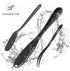 LUHUIYUAN Stainless Steel Flatware Set of 6, 2 of Magic Butter Knives Spreader with Holes, 2 of Stainless Steel Classic Cheese Spreaders, 2 of Cocktail Forks for Butter, Cheese, Jelly, Jam, Dessert