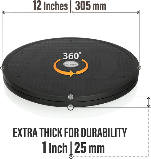 Aleratec Dual Sided TV Swivel Stand, 360 Lazy Susan Featuring Heavy Duty 200 lb Capacity, 12"