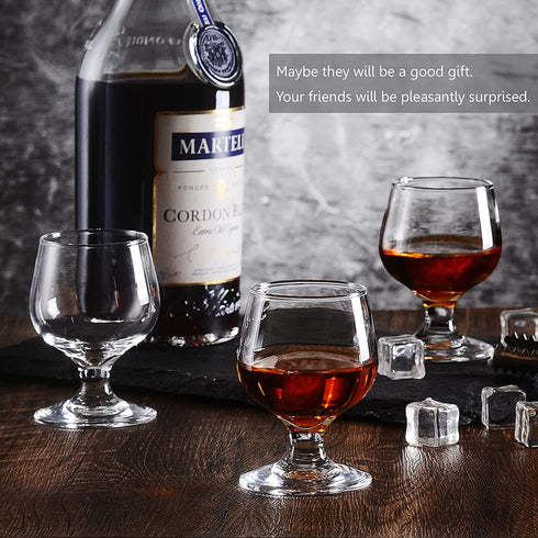 Shot Glasses, 3.5oz Shot Glass Set of 6/Clear Shot Glasses/Cute Shot Glasses/Perfect for Tasting Brandy/Glass Snifters