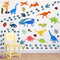 Dinosaur Decals Wall Stickers Boys Kids Room Decor Glow in The Dark Luminous Dinosaur Vinyl Decor Baby Bedroom Living Room Bathroom Decor (Classic Style)