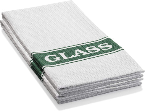 E-Cloth Glassware Drying & Polishing Towel, Premium Microfiber Glass Cleaner and Dryer, Great for Windows, Glass and Mirrors, Washable and Reusable, 100 Wash Guarantee, 2 Pack