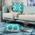 Teal Farmhouse Embroidered Decorative Pillow Covers Morocco Boho Diamond Couch Sofa Throw Cushion Cases Living Room Pillowcases,Pack 2,18x18