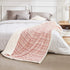 BEAUTEX Sherpa Fleece Throw Blanket for Young Girls Super Soft Fuzzy Cozy Plush Pink Sherpa Plush Throw Blanket for Kids Children Teens or Adult for Sofa Couch Bed (50" x 60",Light Pink Stripe)
