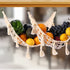 ANPOTop Fruit Hammock Under Cabinet 2 Pcs with 12 Tassels, Macrame Handwoven Cotton Banana or Veggies - Hanging Basket for Saves Counter Space at Kitchen RV, White, 2PCS, SKU100209-2PCS