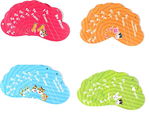 28 Packs Kids Valentine Toys Cars Set Includes 28 Animal Pull Back Cars Filled Hearts and Valentine Cards for Kids Valentine Classroom Exchange, Cute Animal Pull Back Vehicle Toys for Valentine Party Favors, Gift Exchange, Game Prizes and Carnivals Gift