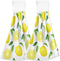 Summer Fresh Lemons Hanging Kitchen Towels Yellow Lime Orange Slices Fruit Leaves Bathroom Hand Tie Towel Fast Drying Dish Tea Towels for Bath Tabletop Gym Home Decor Set of 2