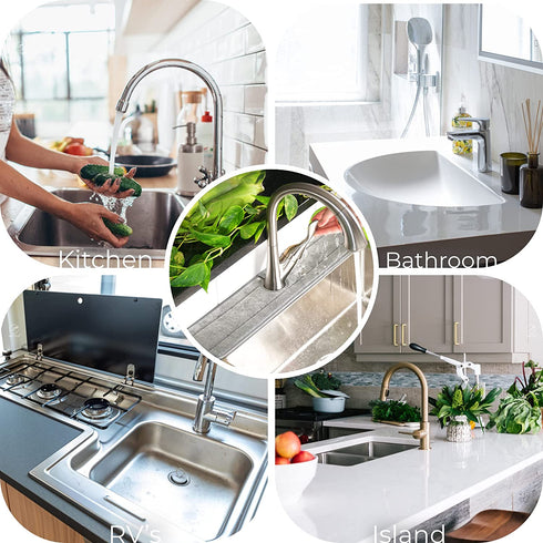 THE ORIGINAL Longer Ternal Sink mat XL 24in absorbent washable splash guard, water catcher mat, microfiber dish mat protector splash dish drying countertop, pad, drying countertop granite RV(Grey)