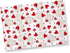 Cackleberry Home Hearts & Lace Placemats Cotton Fabric Reversible, 13 x 19 Inches, Set of 4