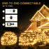 Ollny Christmas Net Lights 200 LED 9.8x6.6ft Outdoor Mesh Lights Connectable Waterproof 8 Modes&Timer Remote Plug in Fairy String Lights for Bush Xmas Garden Wedding Holiday Decorations Warm White