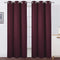 LEMOMO Burgundy Red Thermal Blackout Curtains/42 x 84 Inch/Set of 2 Panels Room Darkening Curtains for Bedroom