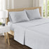 Comfort Spaces 100% Cotton Percale 4 Piece Set Ultra Soft Breathable Deep Pocket Printed Geometric Pattern Sheets with Pillow Cases Bedding, Full, Diamond Tasha Grey