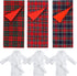 3 Pieces Christmas Sleeping Bags Accessory Elf Doll Sleeping Bag and 3 Pieces White Bathrobes for Elf Doll Red Green Plaid Sleeping Bag for Elf Doll Decorations, 3 Styles (Doll is not Included)