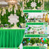 6FT Green Tulle Table Skirt Tutu Table Cloth for St. Patrick's Day Kids Birthday Party Dessert Round Tables Christmas Home Decoration(L 6(ft),H30in)
