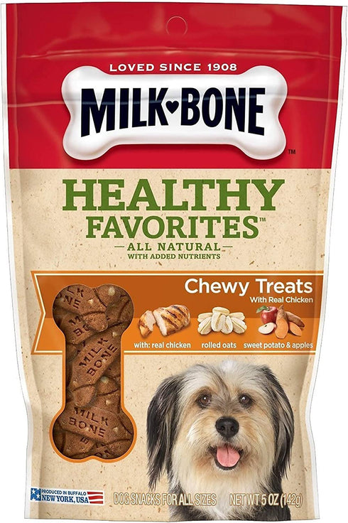 Milk-Bone Healthy Favorites Chewy Dog Treats, Real Chicken, 5 Ounces