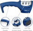 Wanbasion Blue Kitchen Knife Sharpener Professional 3 Stages, Kitchen Knife Sharpener Manual Sharpening, Knife Sharpener for Kitchen Knives with Stainless Steel Ceramic Diamond Blade