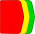 Chop Keeper Chopping Tray with Raised Sides and Easy-Guide Funnel, Red, Green and Yellow, 3-Pack - Argee RG909/3