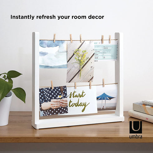 Umbra 1004415-660 Hangit Desk Photo Display, White, Desktop