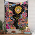 Large Mushroom Hippie Tapestry For Teen Bedroom Wall Hanging Aesthetic Tapestry Star Sparkler Room Décor (50''* 60''(130*150cm), Sunflower Girl)