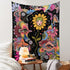 Large Mushroom Hippie Tapestry For Teen Bedroom Wall Hanging Aesthetic Tapestry Star Sparkler Room Décor (50''* 60''(130*150cm), Sunflower Girl)