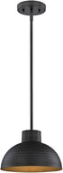 Westinghouse Lighting Oil Rubbed Bronze 6309900 One-Light Indoor Pendant, Hammered Finish and Metal Shade with Gold Interior