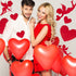 36 Pieces Valentine's Day Cutouts Heart Shape Paper Cutouts Love Party Decorations for Bulletin Board Window Decoration, Happy Valentine's Day Wedding Anniversary Party Supplies, 3 Styles, 2 Sizes