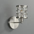 1 Light Modern Vanity Light, Bathroom Vanity Light Brushed Nickel Wall Light Fixtures with Cylinder Crystal Shade